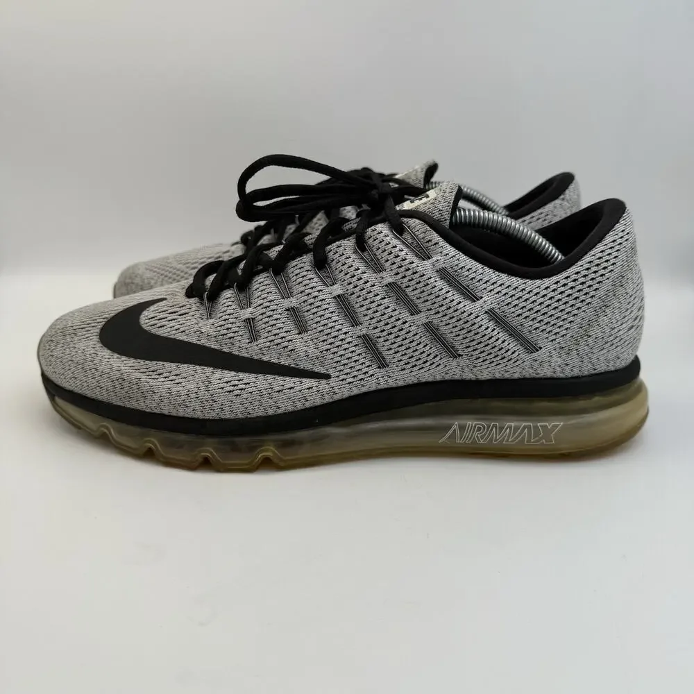 Nike Air Max 2016 Oreo 806771-101 Men's Running Shoes White Gray Black Size 11